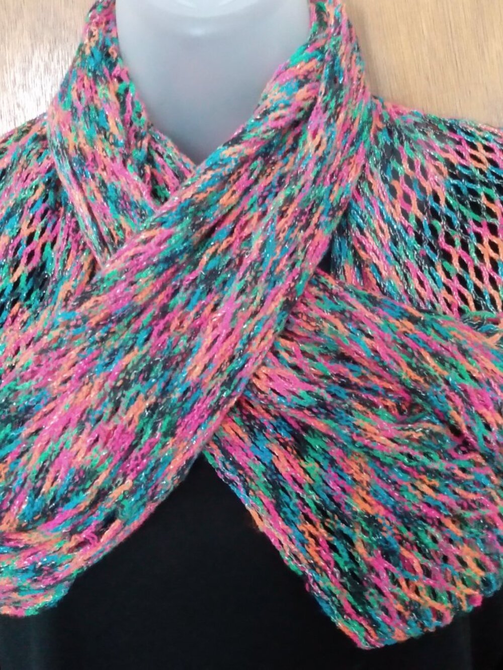 Scarf Women Infinity Circle Hoodie Preppy Multi-Colors With Shimmer